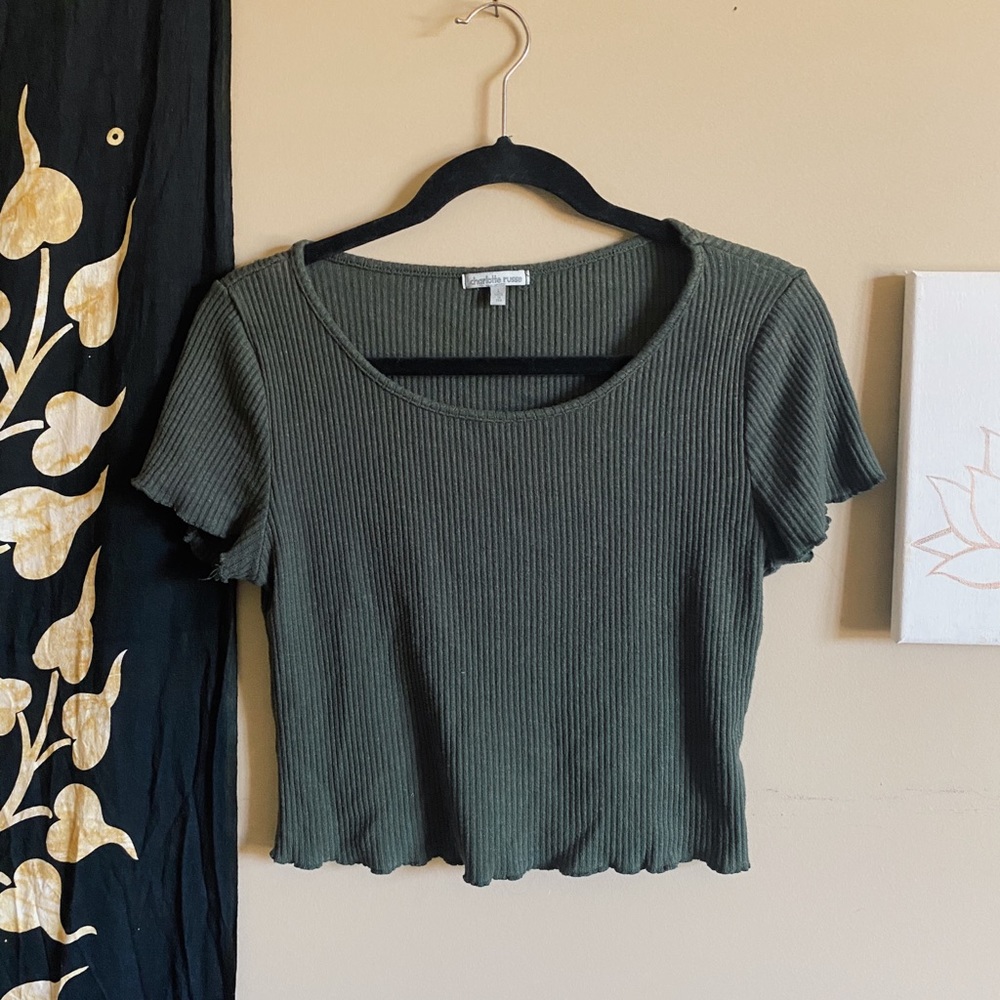olive green top